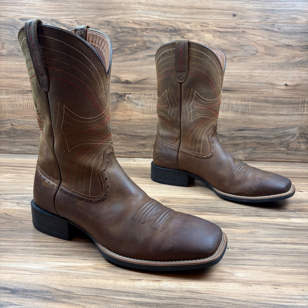 Ariat Sport Mens 12D Square Toe 11" Western Boots Brown 10010963